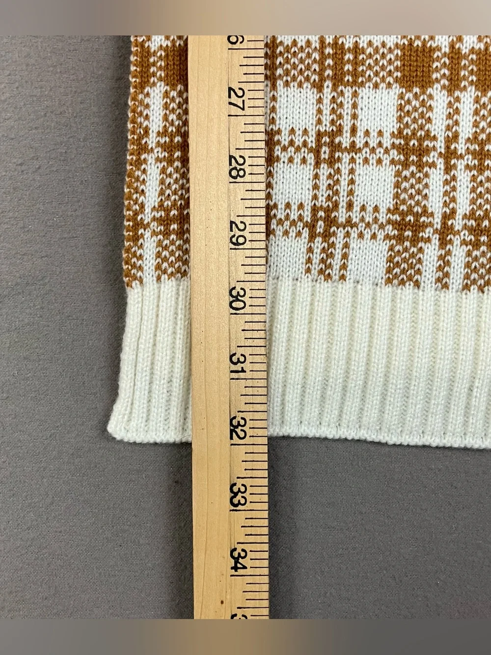 Timberland Fall Cozy Plaid Scarf Cream / Burnt Orange NWT!